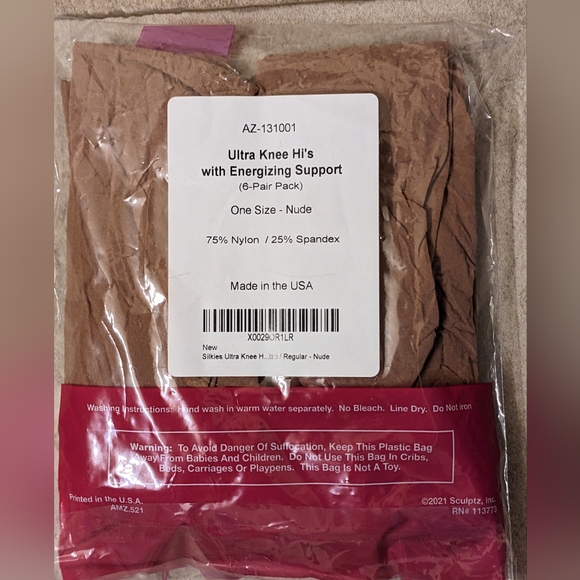 Silkies Ultra Energizing Knee Highs with Energizing support (pack of 6) - Picture 4 of 4